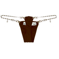 OPHION CHAIN THONG - RUSSET